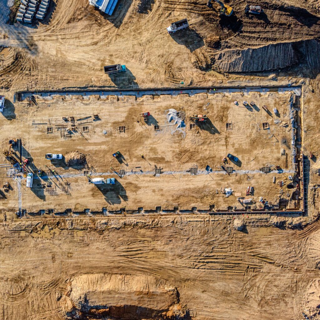 Golden Hour Construction - Drone Perspective